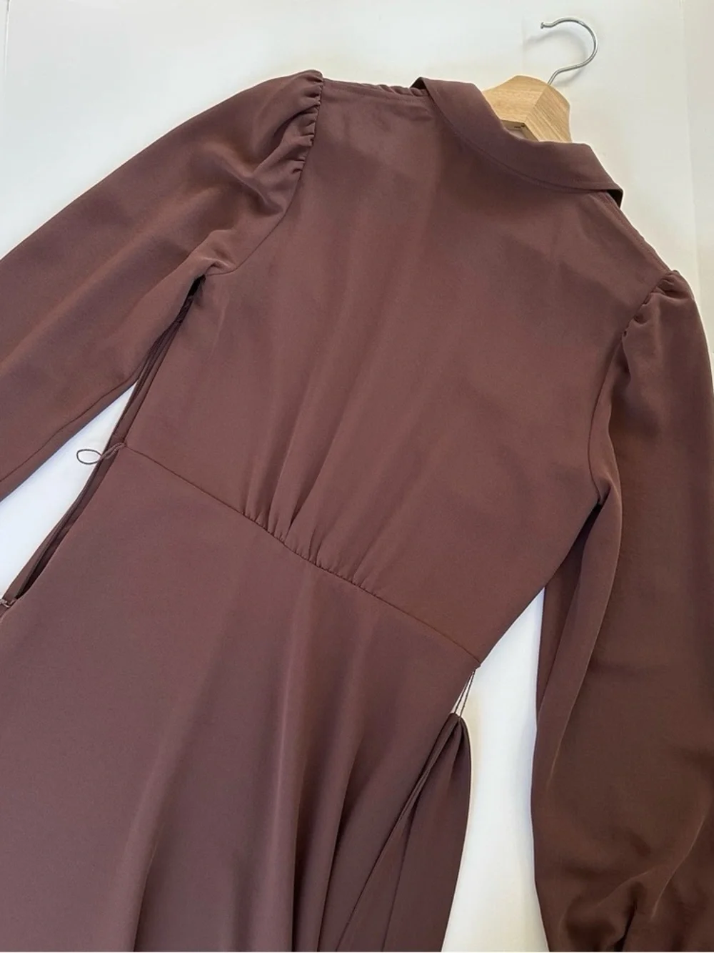 Aritzia Wilfred (Re)Twill™ Songbird Dress Cocoa Powder Brown - Picture 5 of 11